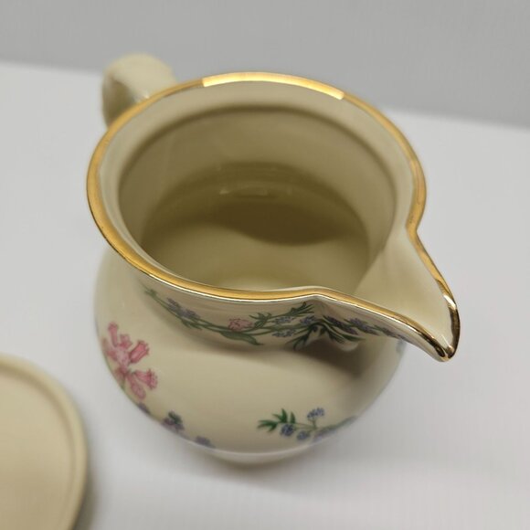 Lenox Spice Garden Collection Jug Flower Pot and Underplate 1995 Fine Porcelain - Picture 3 of 6